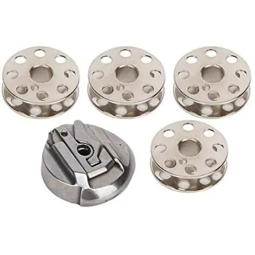 HEEPDD 5 Pcs Bobbins, Metal Sewing Machine Bobbins Embroidery Machine Accessories for Singer 221 222 301 HEEPDD 5 Pcs Bobbins, Metal Sewing Machine Bobbins Embroidery Machine Accessories for Singer 221 222 301