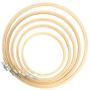 Similane 5 Pieces Embroidery Hoops Bamboo Circle Cross Stitch Hoop Ring 5 inch to 10 inch for Embroidery and Cross Stitch