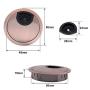 Bestgle 4 Pack Desk Grommet Kit Zinc Alloy Computer Desktop Grommets Wire Organizers Table Cable Cord Round Hole Cover for Home and Office, Fits 2-Inch Hole (Red Bronze)