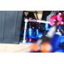 GPM Losi 1:10 Baja Rey / Rock Rey Upgrade Parts Aluminum Stabilizing Mount for Steering Assembly - 1Pr Set Blue