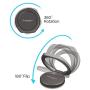 Spigen Style Ring 360 Cell Phone Ring/Phone Grip/Stand/Holder for All Phones and Tablets Compatible with Magnetic Car Mount - Gun Metal