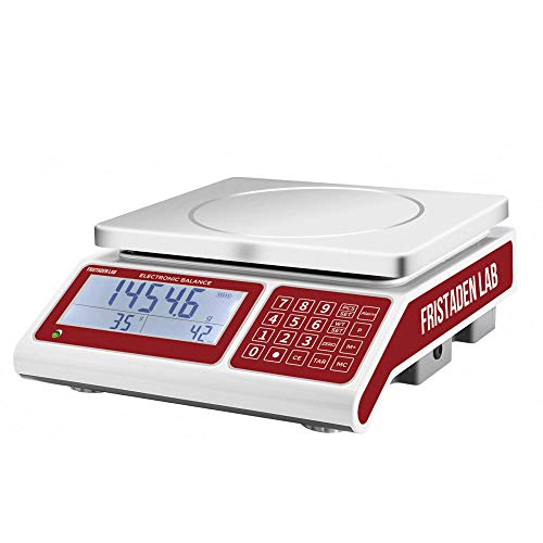 American Fristaden Lab Industrial Counting Scale | Count and Weight Small Parts and Coins in Seconds | 15kg Capacity and 0.5g Accuracy | Gram Scale | 1YR Warranty