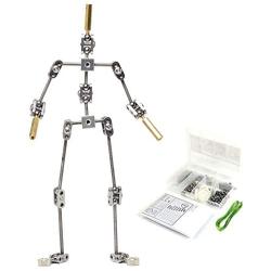 Diy Studio Stop Motion Armature Kits | Metal Puppet Figure for Character Design Creation | Not-Ready Studio Armature Kits Very Easy to Assemble for Stop Motion Animation or Just Fun | 200 mm Tall