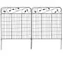 Giantex Coated Metal Decorative Garden Fence, 52in x 12ft Border Fence Set, 4 Panels Folding Fence Animal Barrier Gate for Outdoor Garden Patio Giantex Coated Metal Decorative Garden Fence, 52in x 12ft Border Fence Set, 4 Panels Folding Fence Animal Barrier Gate for Outdoor Garden Patio
