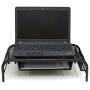 Mind Reader MESHMONSTA-BLK Metal Mesh Monitor Stand and Desk Organizer with Drawer, Black