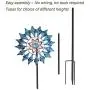 SteadyDoggie Wind Spinner Emerald 61in Single Blade Easy Spinning Kinetic Wind Spinner for Outside – Vertical Metal Sculpture Stake Construction for Outdoor Yard Lawn & Garden
