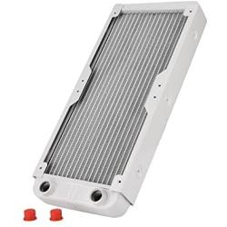 Richer-R Aluminum Radiator,White Heatsink Cooler Cooling Kit,Heat Sink Computer Water Cooling Liquid Heat Exchanger(240mm)