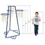Anditt Kids Basketball Hoop Portable Basketball Stand with 4 Hoops at Varying Heights and 3 Balls Toy Set for Age 3 Years and Up for Toddlers Indoor and Outdoor Sport Games (Blue) Anditt Kids Basketball Hoop Portable Basketball Stand with 4 Hoops at Varying Heights and 3 Balls Toy Set for Age 3 Years and Up for Toddlers Indoor and Outdoor Sport Games (Blue)