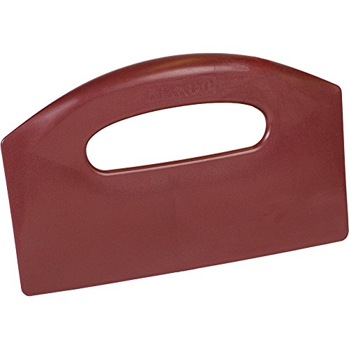 Remco 6960MD4 Red Polypropylene Metal Detectable Bench Scraper, Injection Molded Blade, 5'' L x 8.5'' W, 1 Piece