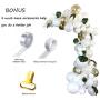 OMIA White Balloons Garland Kit - 104pcs 12Inch White Balloons & Gold Confetti Balloons Garland Arch Kits for Party Decoration - Wedding Birthday Baby Shower Graduation