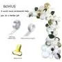 OMIA White Balloons Garland Kit - 104pcs 12Inch White Balloons & Gold Confetti Balloons Garland Arch Kits for Party Decoration - Wedding Birthday Baby Shower Graduation