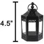 Vela Lanterns 4.5 Inch Metal Tealight Mini Candle Lantern, Black, Set of 6 Vela Lanterns 4.5 Inch Metal Tealight Mini Candle Lantern, Black, Set of 6