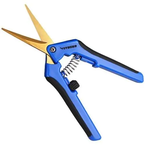 VIVOSUN 1-Pack Gardening Hand Pruner Pruning Shear with Titanium Coated Curved Precision Blades VIVOSUN 1-Pack Gardening Hand Pruner Pruning Shear with Titanium Coated Curved Precision Blades