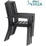 PHI VILLA 5 Piece Outdoor Patio Dining Set, Square Metal Slatted Table with 1.57” Umbrella Hole & 4 Metal Chairs for Deck, Yard PHI VILLA 5 Piece Outdoor Patio Dining Set, Square Metal Slatted Table with 1.57” Umbrella Hole & 4 Metal Chairs for Deck, Yard