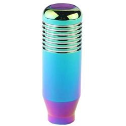DEWHEL 5 6 Speed Manual Shift Knob M10x1.25 Screw On Aluminum (Neo Chrome)