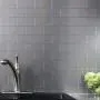 Art3d 100-Pieces Peel and Stick Tile Kitchen Backsplash Metal Wall Tiles, Brushed Aluminium Subway