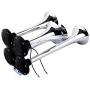 Schafter 150DB Air Horn Car Truck Train Chrome 4 Trumpet Train Air Horn 12V 150 PSI Compressor (Black)