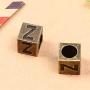 Mystart 104 Pieces(4 Sets) English Alphabet Letter''A-Z'' Cube Beads Loose Beads Charms for Making Jewelry Bracelets