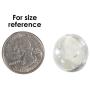 Houseables Glass Stone, Clear Marbles, Pebbles for Vases, 5 LB, 500-600 Stones, Flat Bottom, Round Top, Rocks, Bowl Filler Gems, Iridescent Decor, Decorative Centerpieces, Florist Supplies, Aquarium