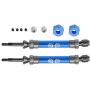 keyren Rear Drive Shaft RC Truck Drive Shaft, 2pcs SLA031 Upgrade Parts CVD Transmission Axle, Metal for Traxxas Slash 4X4 1/10 Truck RC Car(SLA031NB Dark Blue)