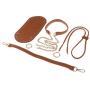 joyMerit 6Pcs PU Leather Crochet Bag Bottom Shaper Bag Strap Metal Hardware Bag Making Parts DIY Knitting Crochet Handbag Nail Bottom Shaper Pad - Brown