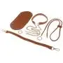 joyMerit 6Pcs PU Leather Crochet Bag Bottom Shaper Bag Strap Metal Hardware Bag Making Parts DIY Knitting Crochet Handbag Nail Bottom Shaper Pad - Brown