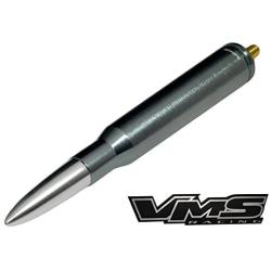 VMS RACING 50 Cal Caliber GUNMETAL GUNMETAL TIP BULLET ANTENNA in Heavy Gauge Billet Aluminum Short Compatible with Ford F150 F-150 97 98 99 00 01 02 03 04 05 06 07 08 09 10 11 12 13 14 15 16 17 18 19