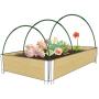 Gardzen DIY Hoops Grow Tunnel Mini Greenhouse, Garden Support Frame