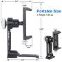 Metal Phone Tripod Mount, iPhone Tripod Adapter, Phone Holder Stand with Arca Swiss Rail, 1/4'' Screw Mount, Ball Head Rotate Vertical & Horizontal, Fits iPhone 7 8 9 X 11 12 Pro Se Samsung