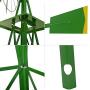 sunseen 8FT Windmill Decor Outdoor Ornamental Wind Sculptures Spinners Metal Wind Mill Decoration Weather Vane Weather Resistant for Garden Yard Lawn Farm (Green)