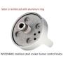 W10594481 5pcs Stainless Steel Cooker Stove Control knob ，Compatible Whirlpool Stove/Range-Replaces WPW10594481, W10594481, with a 0.3-inch''D'' axis, 90 Degrees to The Rotating Surface.
