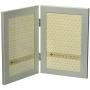 Lawrence Frames Brushed Silver 4 by 6 Hinged Double Metal Picture Frame