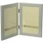 Lawrence Frames Brushed Silver 4 by 6 Hinged Double Metal Picture Frame Lawrence Frames Brushed Silver 4 by 6 Hinged Double Metal Picture Frame