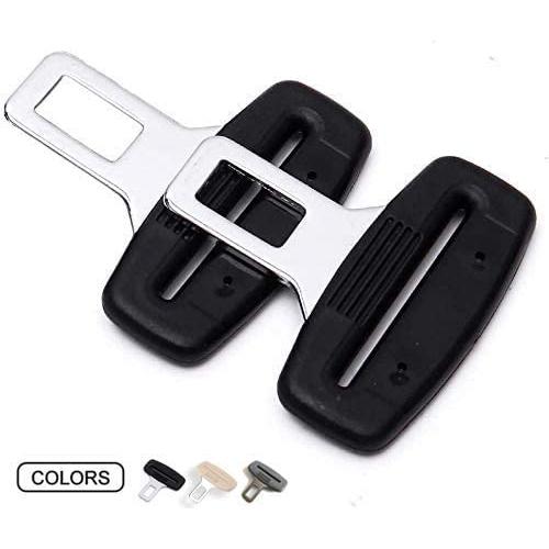 Car Seat Belt Clip,Mars Space Universal Seat Belt Buckle Silencer Auto Metal Seat Belts Clip (2 Pack) END-Ding Drive in Peace & Quiet (BLACK)
