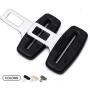 Car Seat Belt Clip,Mars Space Universal Seat Belt Buckle Silencer Auto Metal Seat Belts Clip (2 Pack) END-Ding Drive in Peace & Quiet (BLACK)