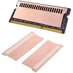 Easycargo Laptop Memory Heatsink Kit, Copper Heat Sink + Pre-Applied Thermal Conductive Adhesive Tape, Cooler Heatsink Pad for Cooling Laptop Notebook Memory RAM SODIMM DDR4 DDR3