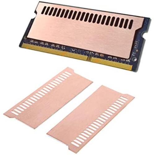 Easycargo Laptop Memory Heatsink Kit, Copper Heat Sink + Pre-Applied Thermal Conductive Adhesive Tape, Cooler Heatsink Pad for Cooling Laptop Notebook Memory RAM SODIMM DDR4 DDR3