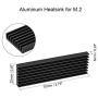 uxcell M.2 Aluminum Heatsink 70x22x6mm E-Shape Black for 2280 SSD