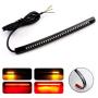 LivTee Universal 8'' Flexible LED Light Strip with Tail Brake Stop Turn Signal Lights All-in-one for Motorcycle Scooter Quad Cruiser Harley Kawasaki Yamaha Suzuki Off Road, Red/Amber