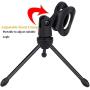 Desktop Microphone Stand, Upgraded Angle Adjustable Tripod Table Mic Stand for Recording Microphone or Other Microphone