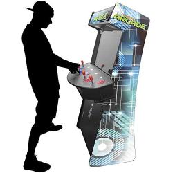 Creative Arcades Slim Full-Size Commercial Grade Cabinet Arcade Machine | Trackball | 3500 Classic Games | 4 Sanwa Joysticks | 2 Stools Included | 32'' HD LCD Screen | 3-Year Warranty