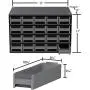 Akro-Mils 20-Drawer Steel Parts Craft Storage Cabinet Hardware Organizer, 19320, (17-Inch W x 11-Inch D x 11-Inch H), Gray Cabinet, Black Drawers Akro-Mils 20-Drawer Steel Parts Craft Storage Cabinet Hardware Organizer, 19320, (17-Inch W x 11-Inch D x 11-Inch H), Gray Cabinet, Black Drawers