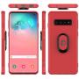 Punkcase S10 Case [Magnetix Series] Protective TPU Cover W/Kickstand, Ring Grip Holder & Metal Plate for Magnetic Car Phone Mount with Screen Protector Compatible W/Samsung Galaxy S10 [Red]