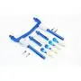 GPM Axial SCX10 II Upgrade Parts (AX90046) Aluminum Front/Rear Body Post Mount with Clips - 1 Set Blue