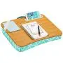 LapGear Designer Lap Desk with Phone Holder and Device Ledge - Aqua Trellis - Fits up to 15.6 Inch Laptops - Style No. 45422,Medium - Fits up to 15.6'' Laptops