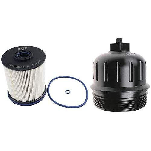 iFJF TP1015 Fuel Filter and 134001 Housing Cap Replacement for Duramax 6.6L 2017-2019 Chevy/GMC L5P Chevrolet Silverado 2500HD 3500HD(Black Cap)