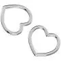 Dovewill 10 Pieces Heart Shape Metal Craft Ring Buckle for Belts Bags Strap Shoes Silver