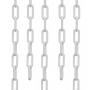 Houseables Plastic Chain, Safety Barrier, 124 Foot, 2'' Links, Light Weight, UV Protected, Accessory for Crowd Control, Queue Line, Decoration, Chains Link Fence (White)