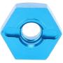 Hubs Nut, 5MM Aluminum Alloy Wheel Hex Mount Hubs Nut RC Car Wheel Hex Mount Hubs with Pins Fit for WLtoys 1/14 144001(Blue1266B)
