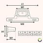 LED License Plate Trailer Light [Bracket Mount] [DOT FMVSS 108] [SAE L] [Gray-Finish] [Waterproof] [12V DC] License Tag Lights for UTV ATV Trailer Truck RV Boat